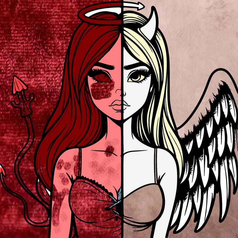 devil vs angel realistic girl