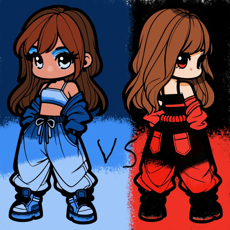 girl in crop top and baggy pants