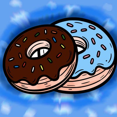 a piece of food doughnuts