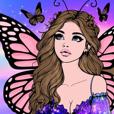butterfly fairy realistic girl