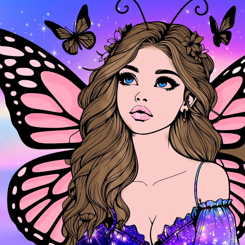 butterfly fairy realistic girl