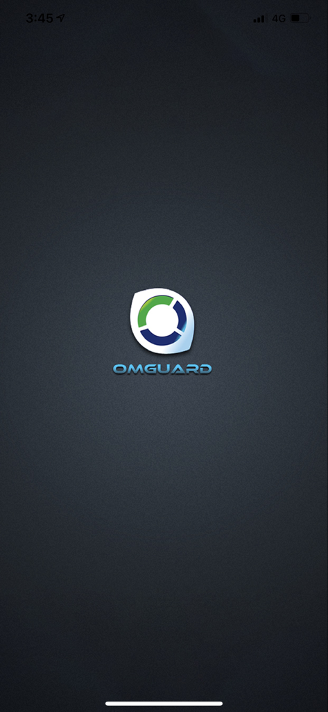 OMGuard HD security app splash screen with logo