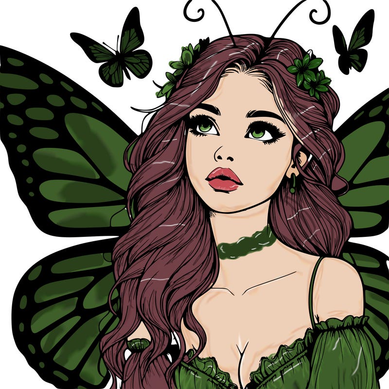 butterfly fairy realistic girl