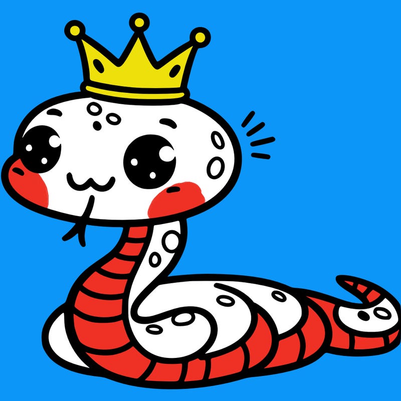 a snake with a crown