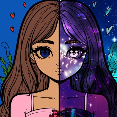 realistic girl split