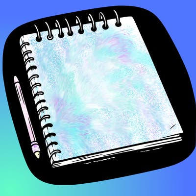 a blank sketch pad