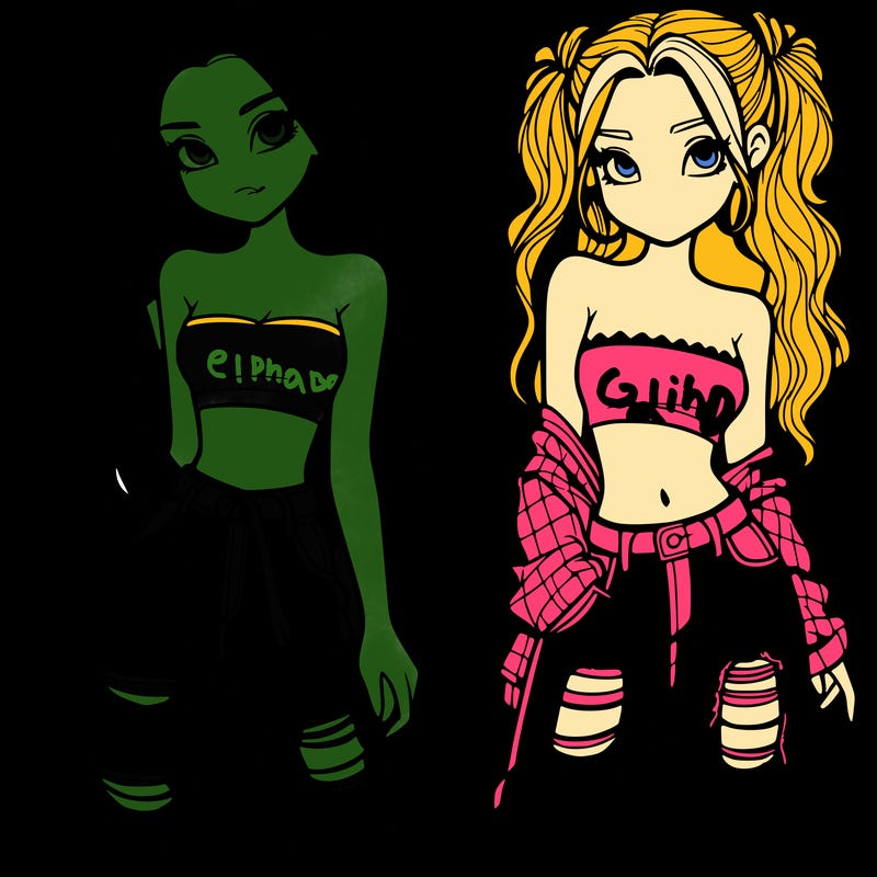 2 girls in crop tops and baggy jeans ripped