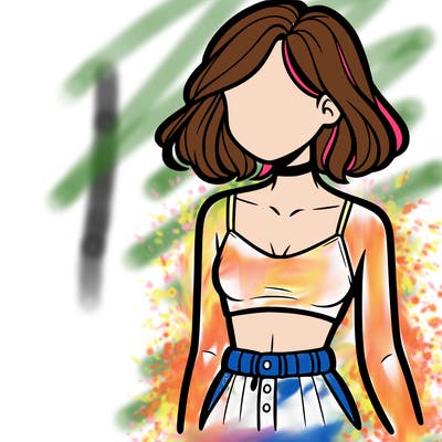 girl with crop top