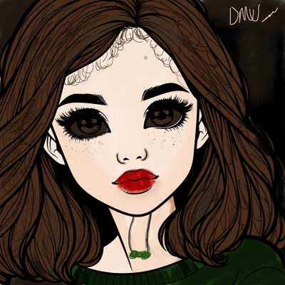 realistic girl whith cute eyes