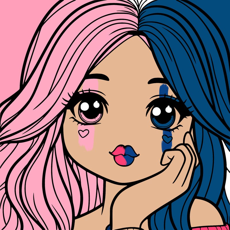 a cute teenage girl with lips