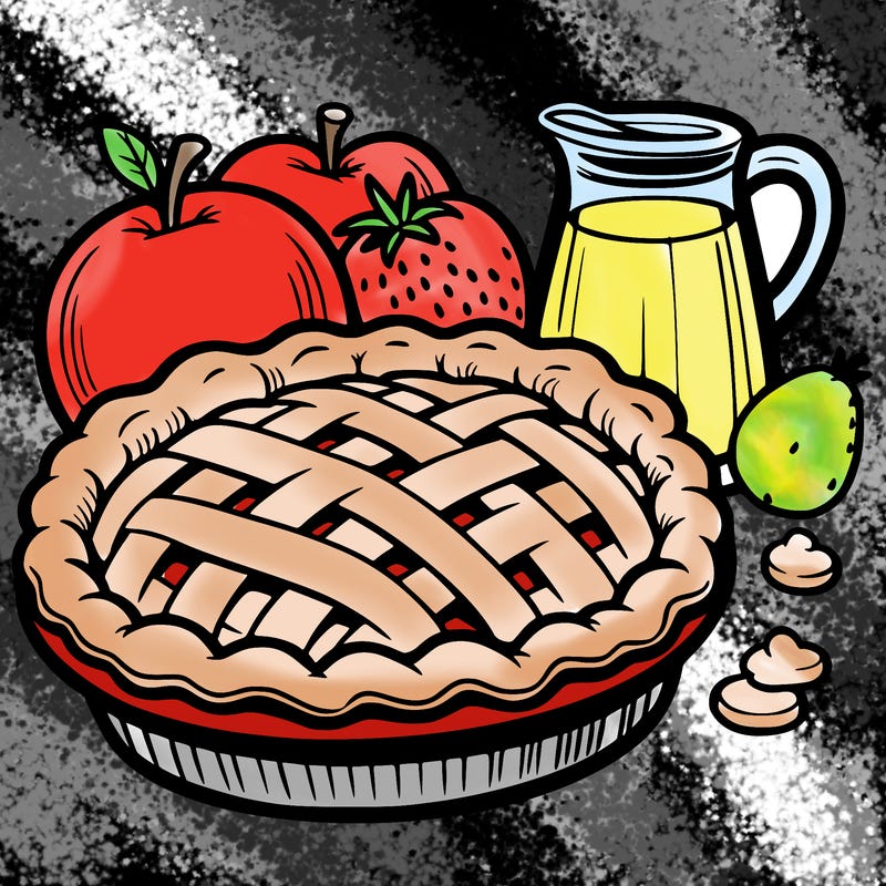 a pie of food