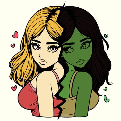 realistic girl split