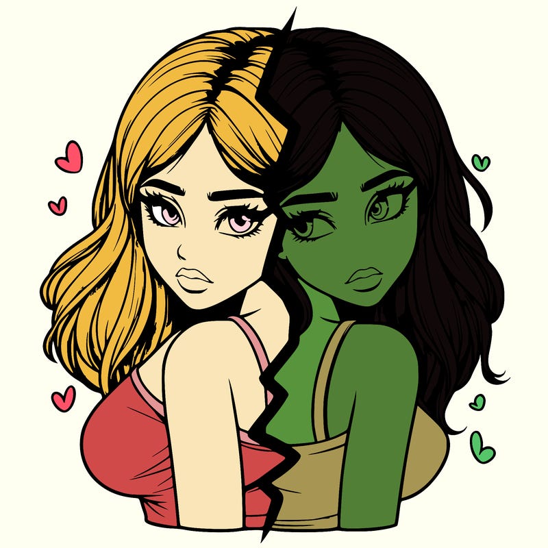 realistic girl split