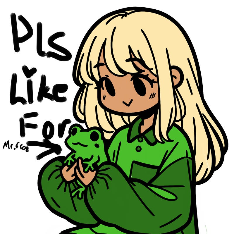 girl with long hair and a oversized shirt. and she is holding a frog