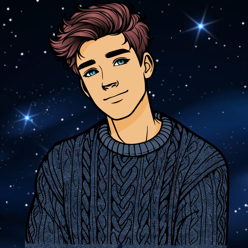 realistic guy with a beautiful jumper
