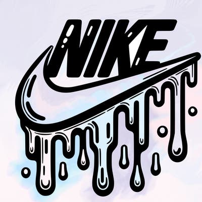 dripping nike logo
