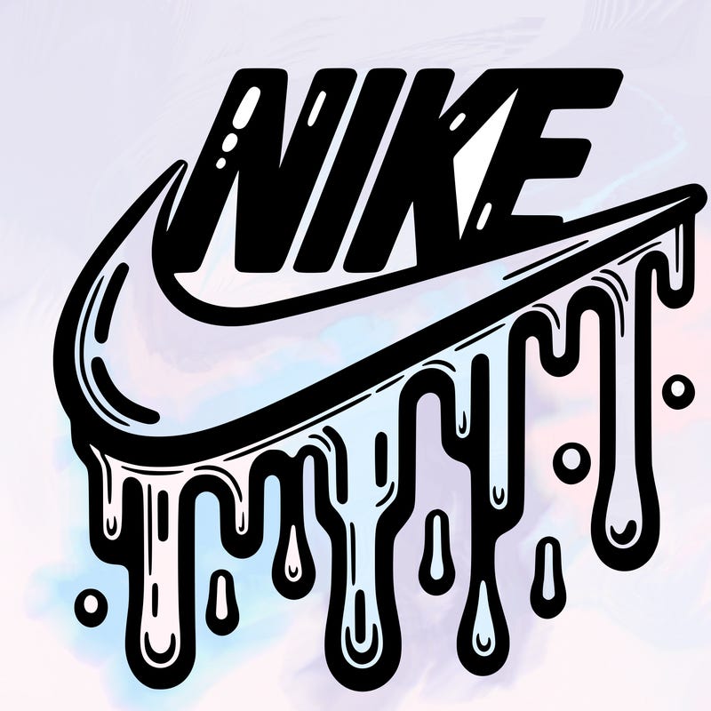 dripping nike logo