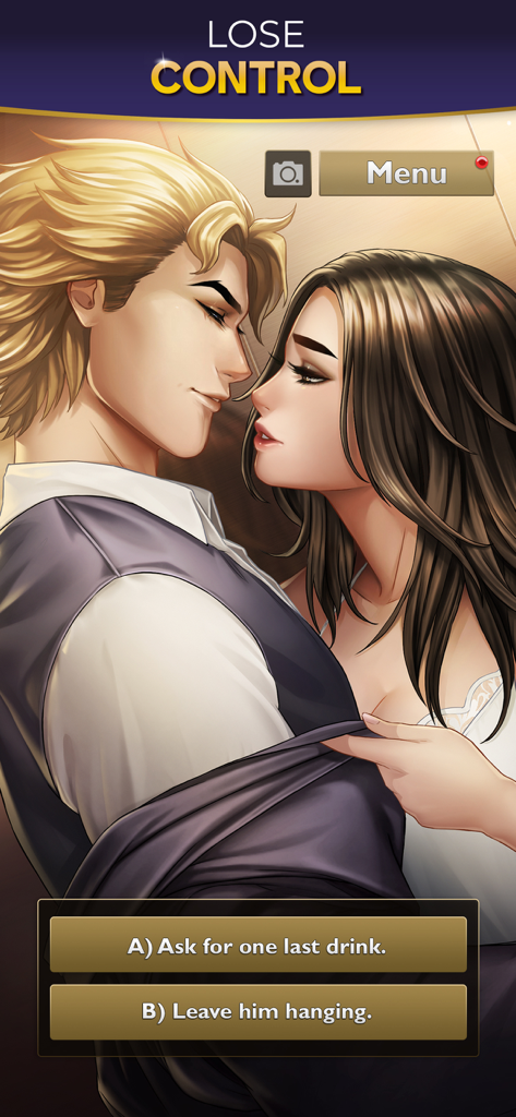Is It Love? Gabriel - Journeys - A romantic close-up scene between Gabriel and the protagonist in Is It Love? Gabriel - Journeys featuring interactive story choices.