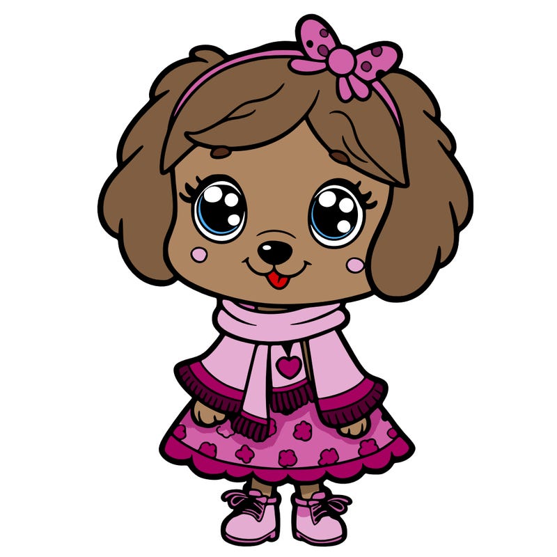 girl dog