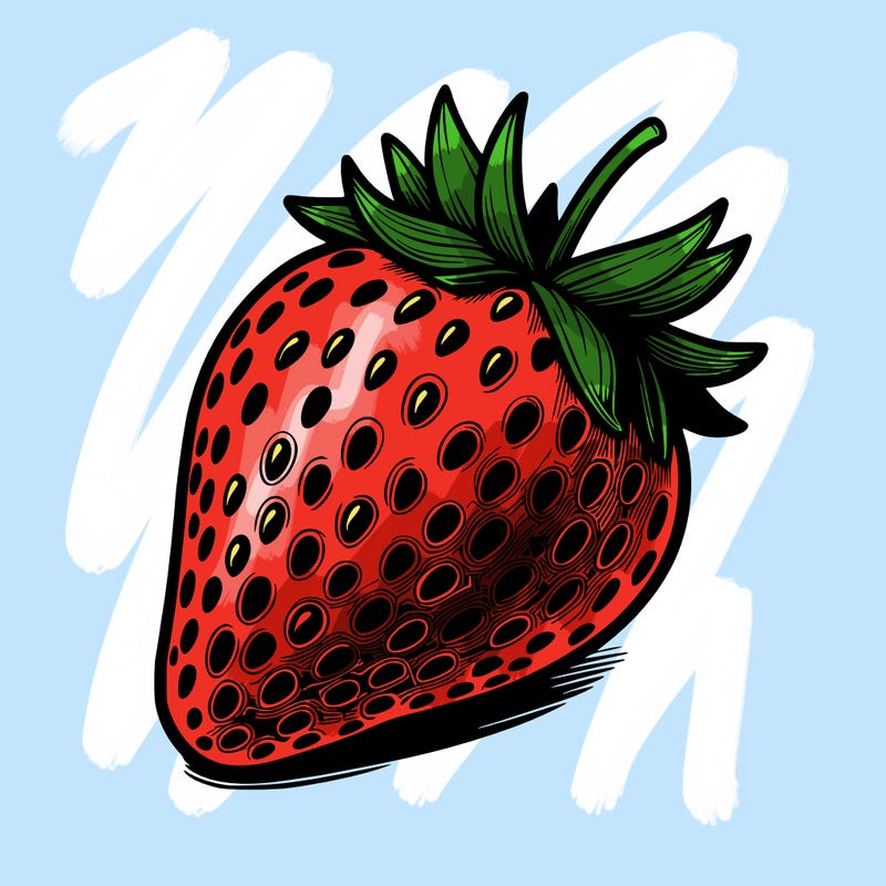realstic strawberry