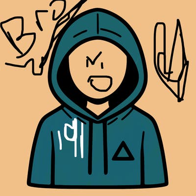 a person with non face waering a hoodie with a small triangle symbol