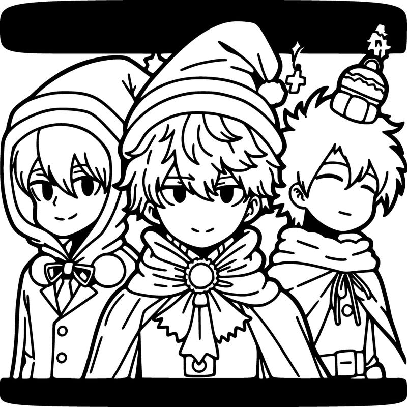 christmas manga character