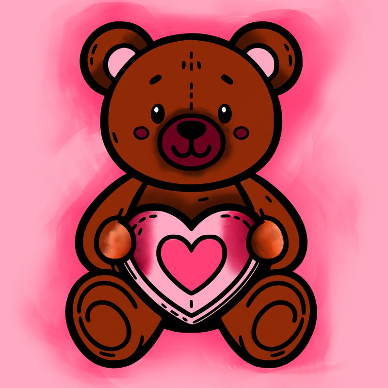 valentines teddy bear or heart