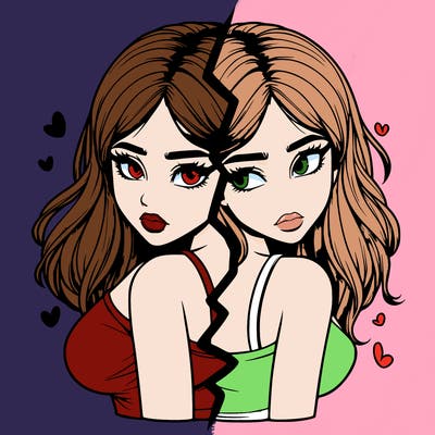 realistic girl split