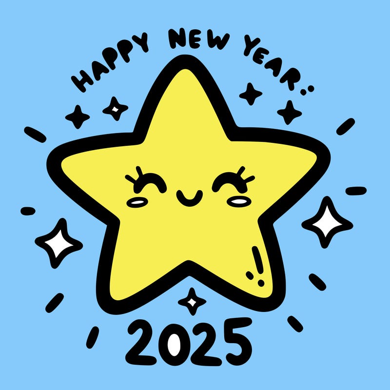 happy new year 2025 star wish