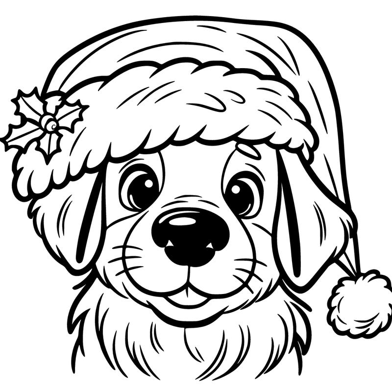 dog in a christmas hat