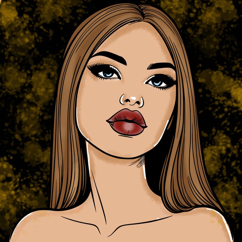 realistic woman with full lips