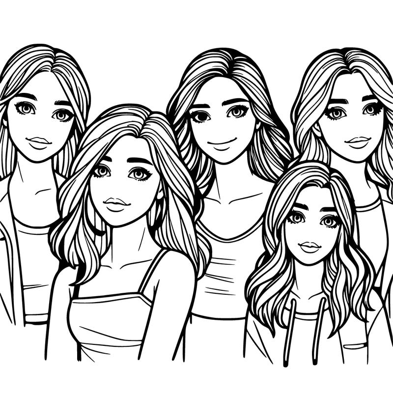 5 realistic young women's