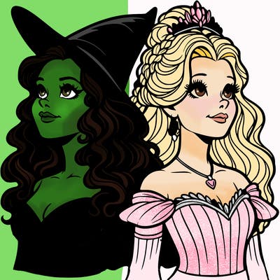'elphaba and glinda (realistic)
