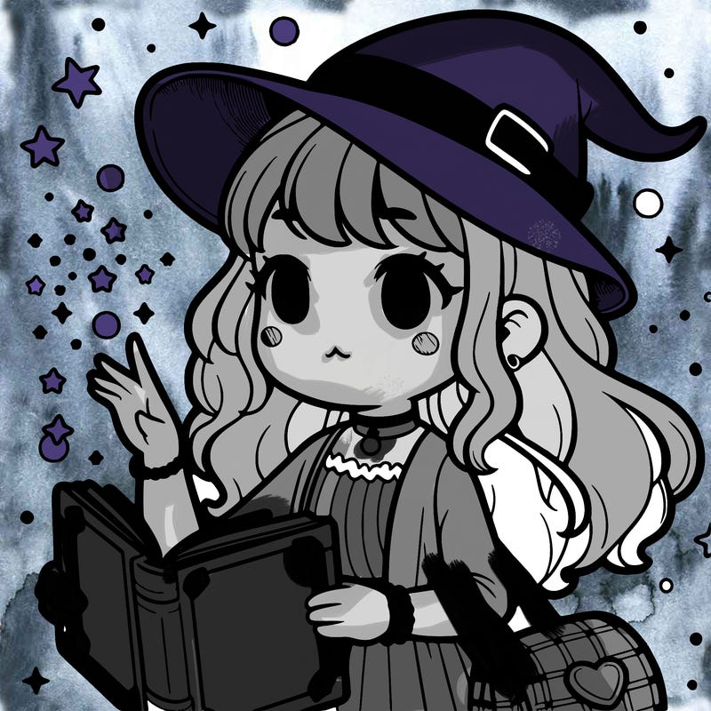 girl with spell book