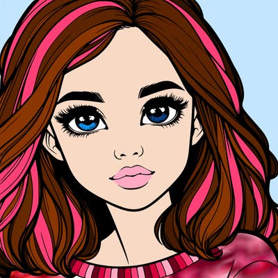 realistic girl whith cute eyes