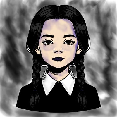 realistic wednesday adams