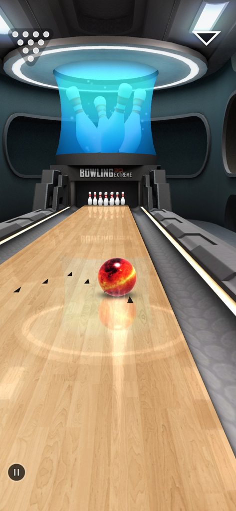 Bowling 3D Extreme - Gameplay realista de pista de boliche 3D com uma bola de fogo personalizada no Bowling 3D Extreme