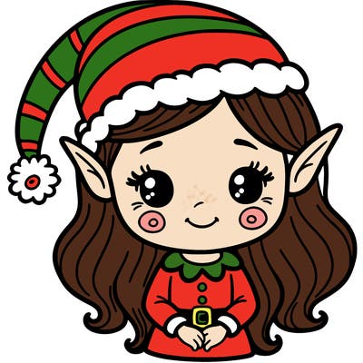 christmas elf girl