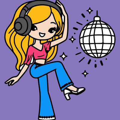 dancer with a disco ball