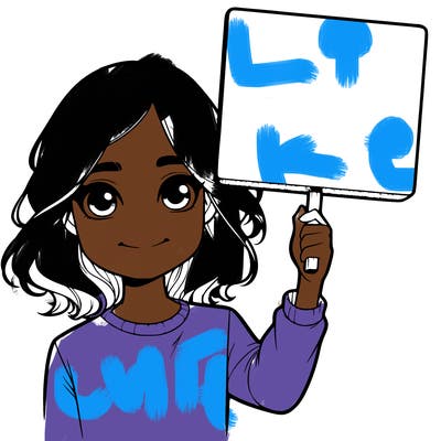 realistic girl holding up a sign