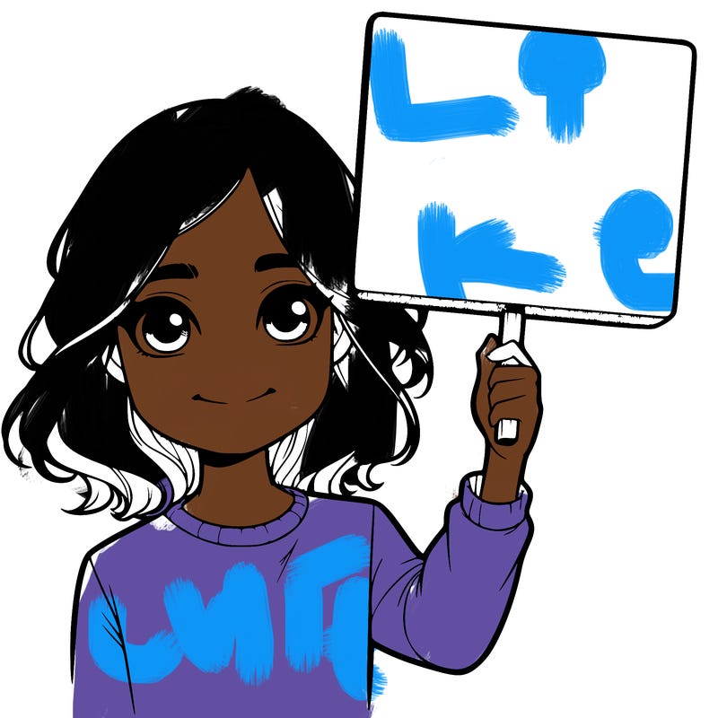 realistic girl holding up a sign