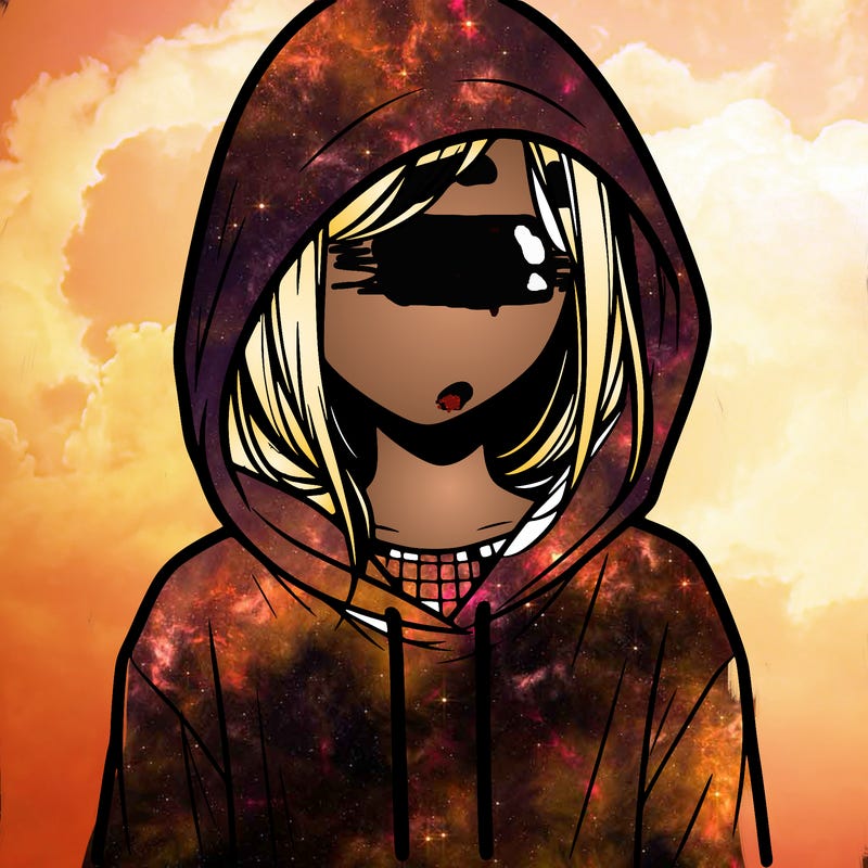 faceless girl in hoodie