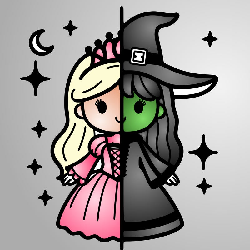 split princess and witch