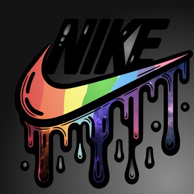 dripping nike logo