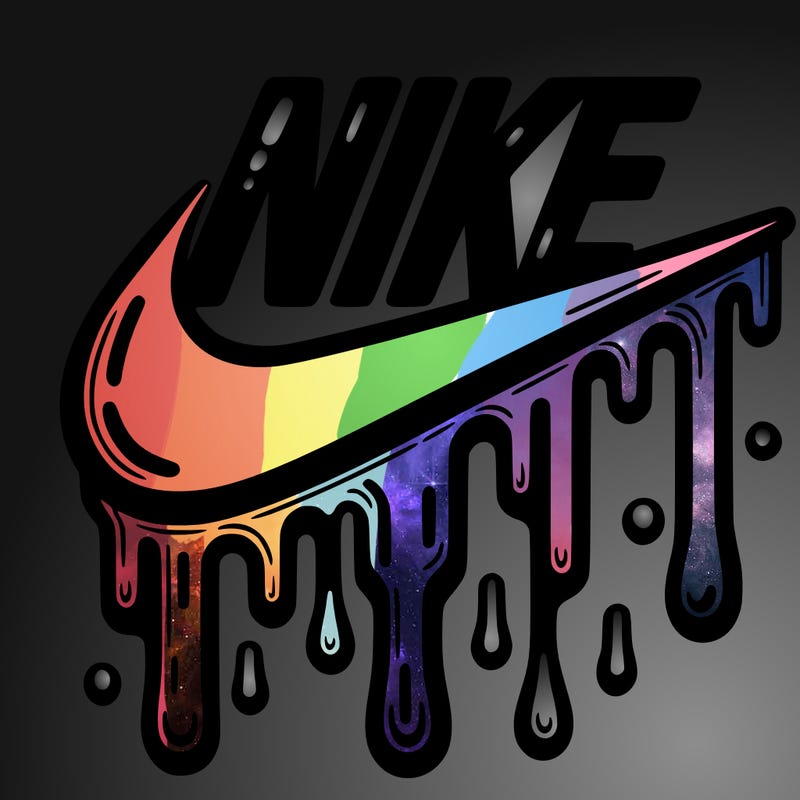 dripping nike logo