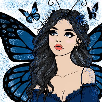 butterfly fairy realistic girl