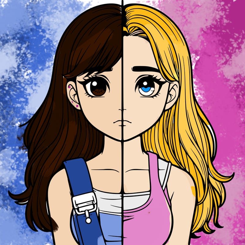 realistic girl split