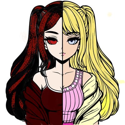 realistic girl split