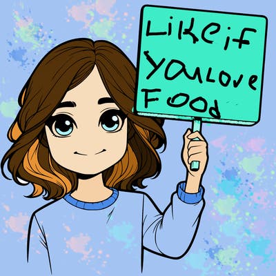 realistic girl holding up a sign