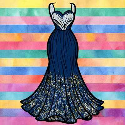 attractive long fashion dress